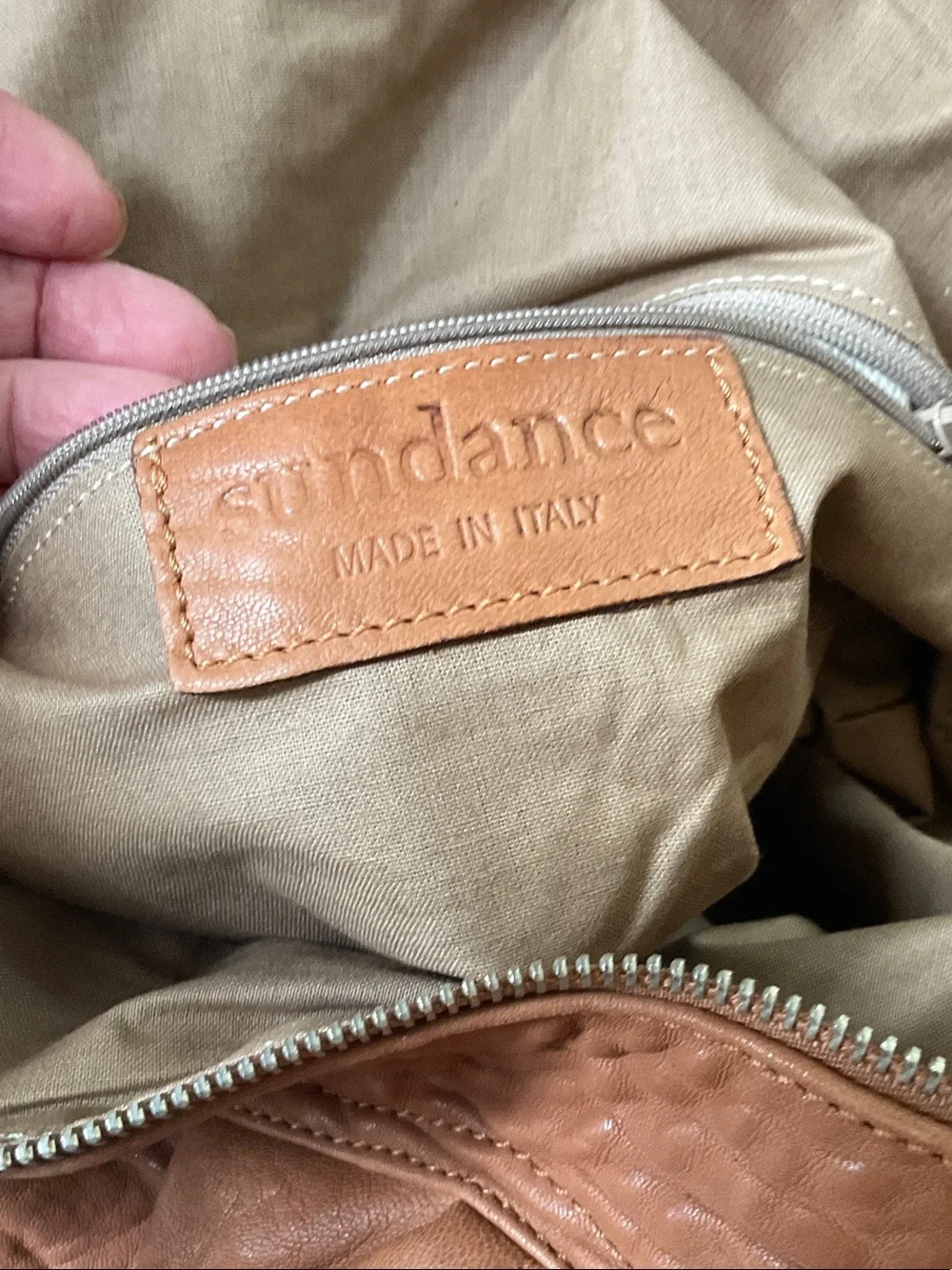 Classic Tan Leather Tote Handbag